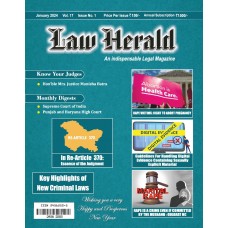 LAW HERALD  (An Indispensable Legal Magazine) (January 2024 Month Issue) 